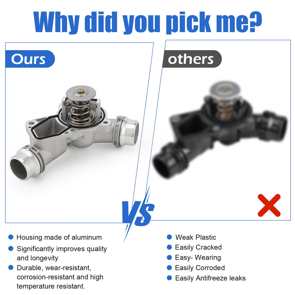 C-Tzu BMW thermostat housing installation view highlights easy replacement.