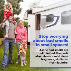 Safe camper toilet treatment suitable for all seasons and non-toxic.