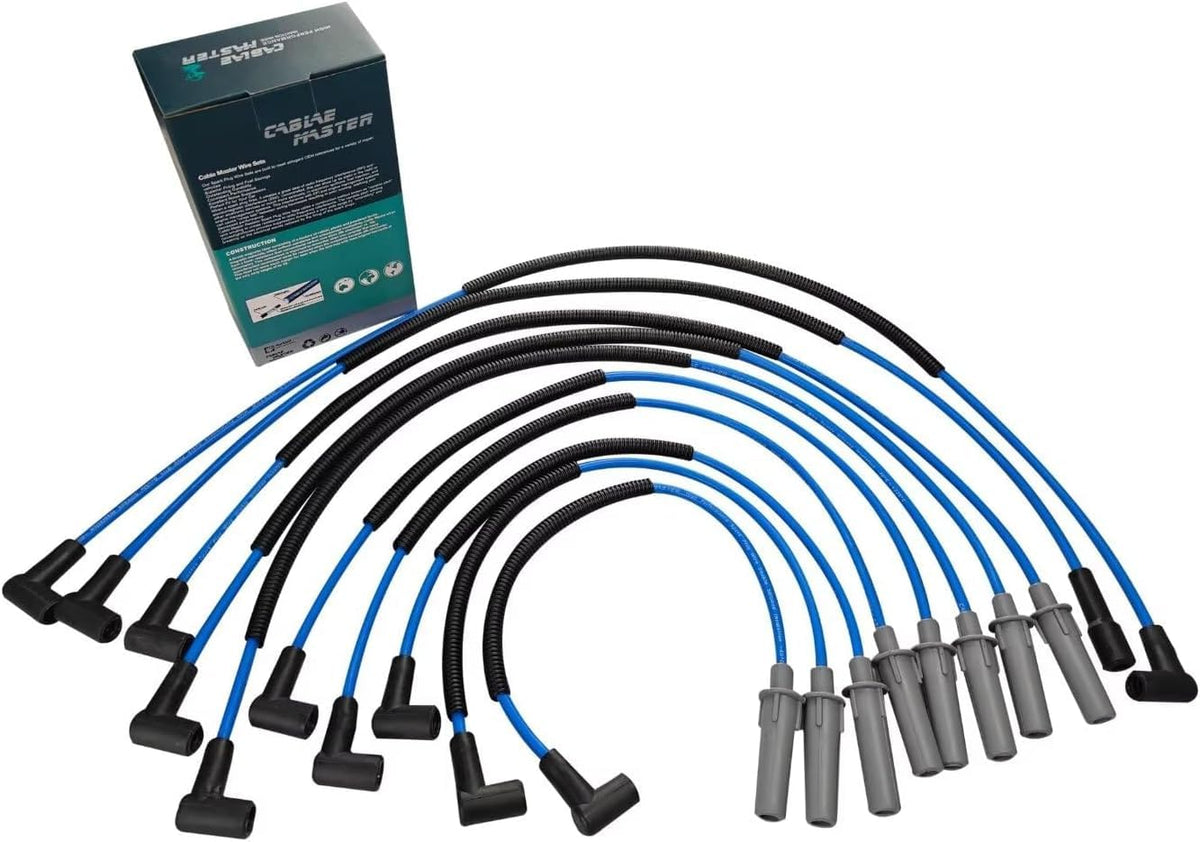 Cable Master high-performance spark plug wires front view for Dodge and Ram engines, improving ignition reliability