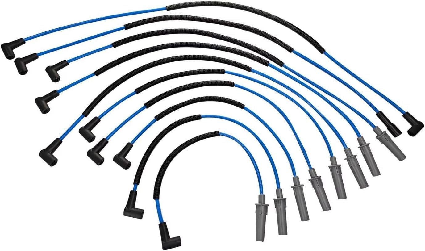 Cable Master kevlar-core spark plug wires close-up highlighting durability and heat resistance