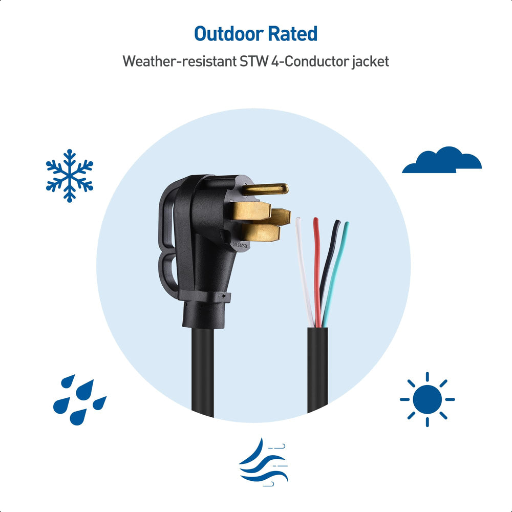 Cable Matters NEMA 14-50P plug for RV and generator connections
