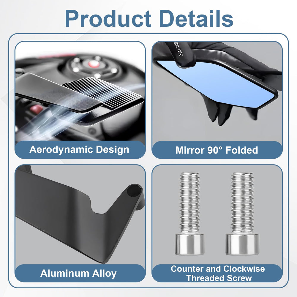 Caboriallan mirror features 360° rotation for flexible angle adjustment.
