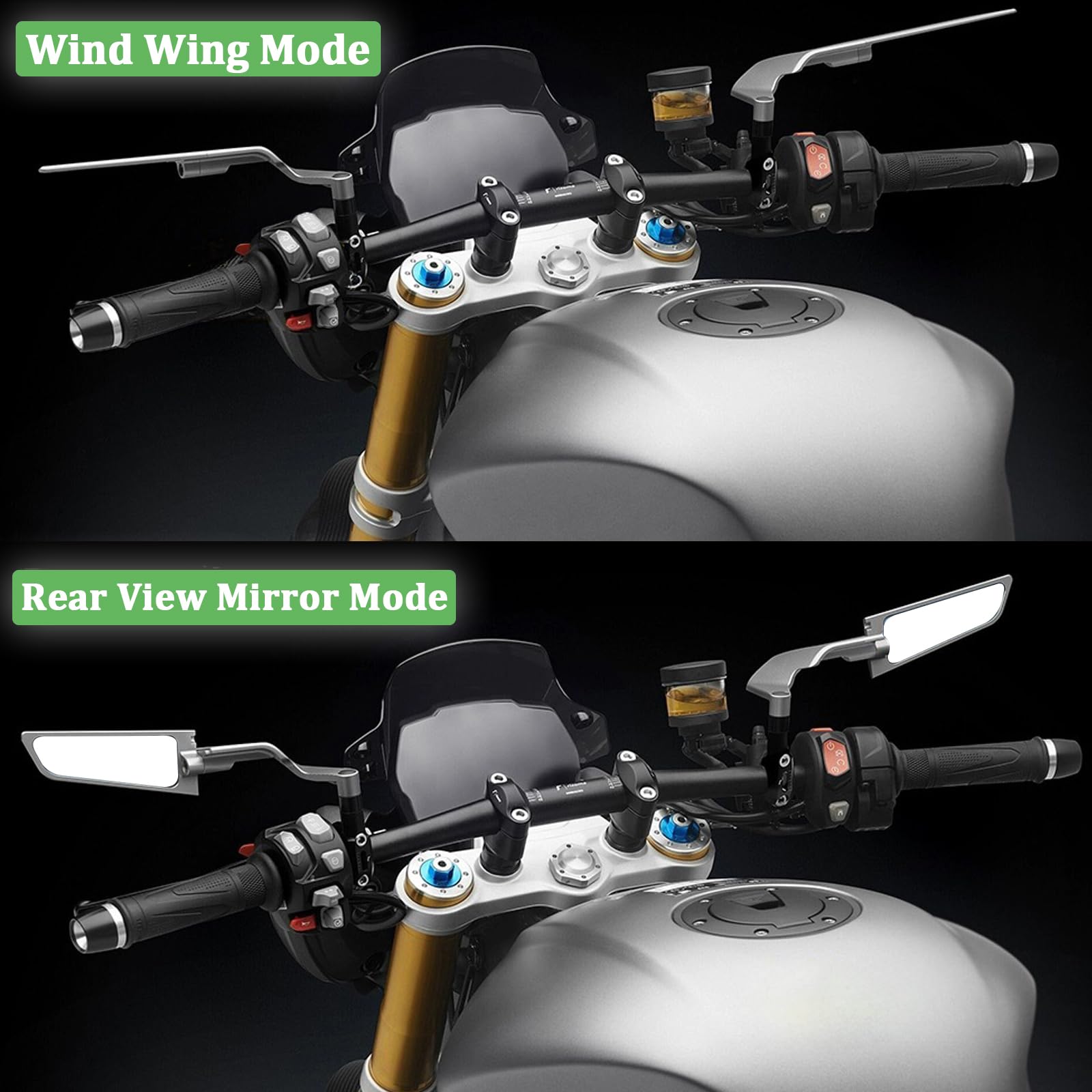 Caboriallan rearview mirror wide-view design improves lane awareness.