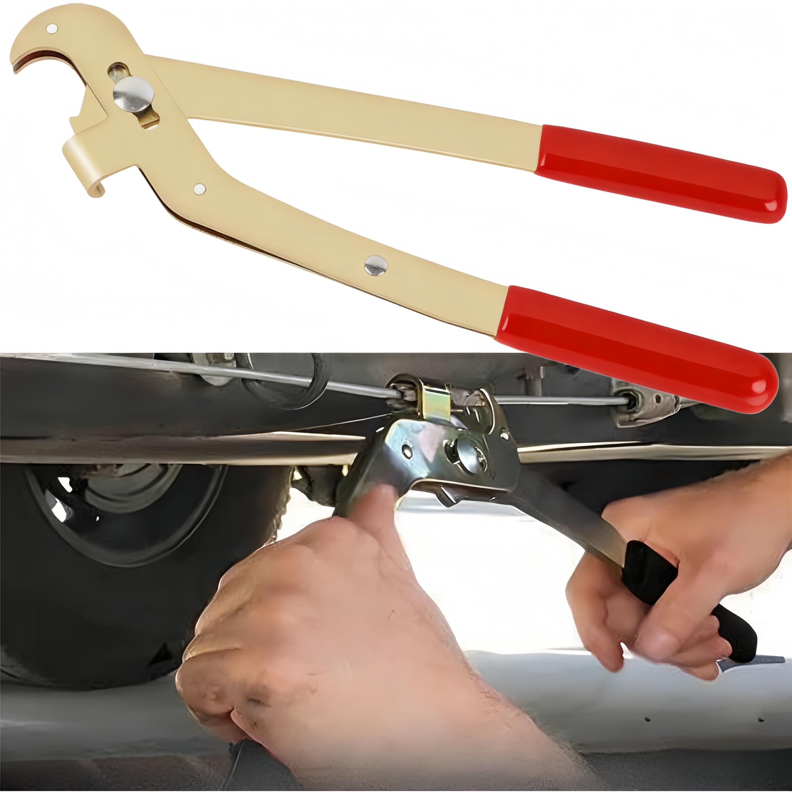 CAFEZAYO SLY-10500 14-inch pliers overview for quick parking brake cable removal.