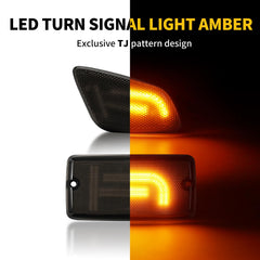 CAFOPAR Brighter TJ LED front-right signal with smoked lens for high-contrast signaling.