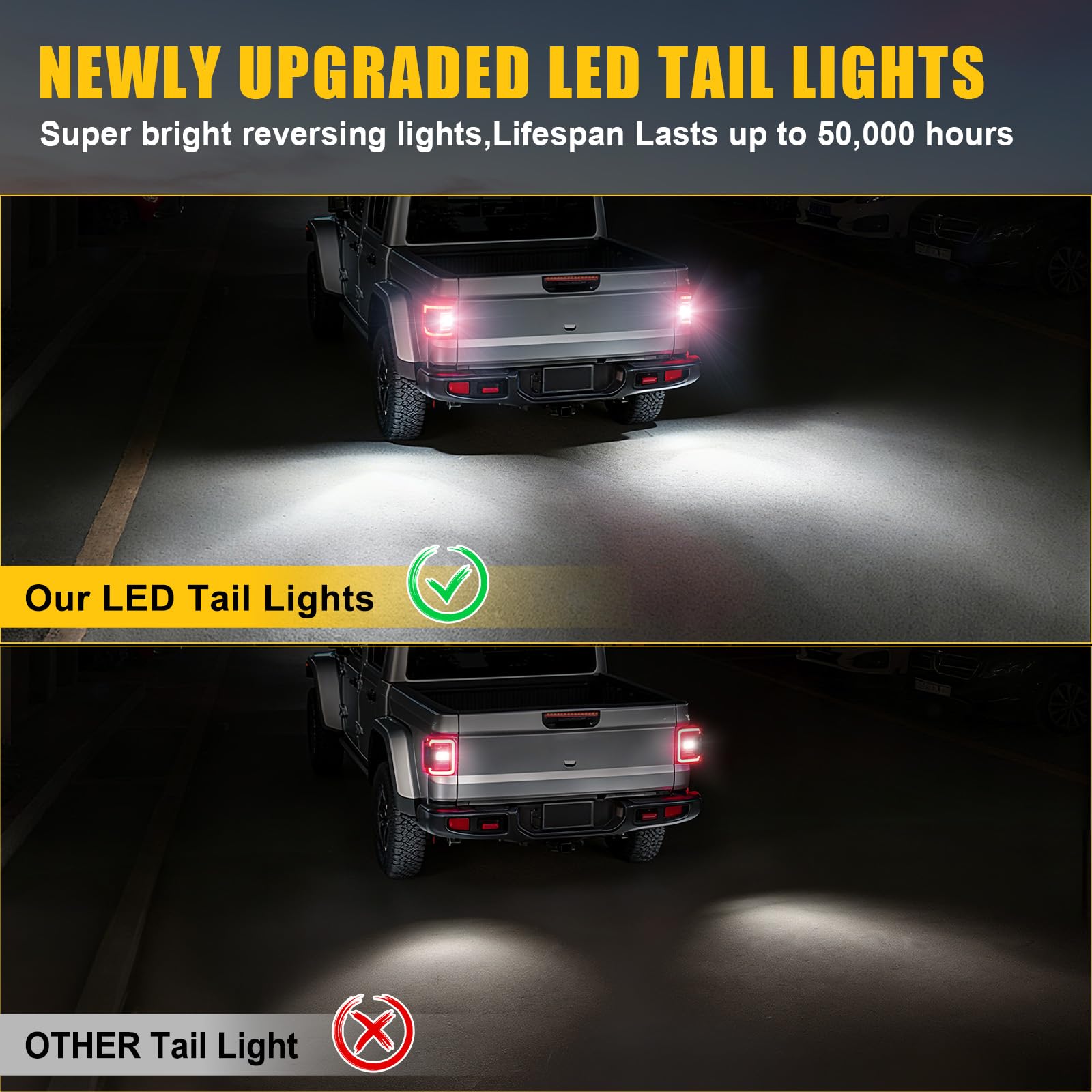 CAFOPAR DOT LED tail light double-layer housing protects against water and dust.