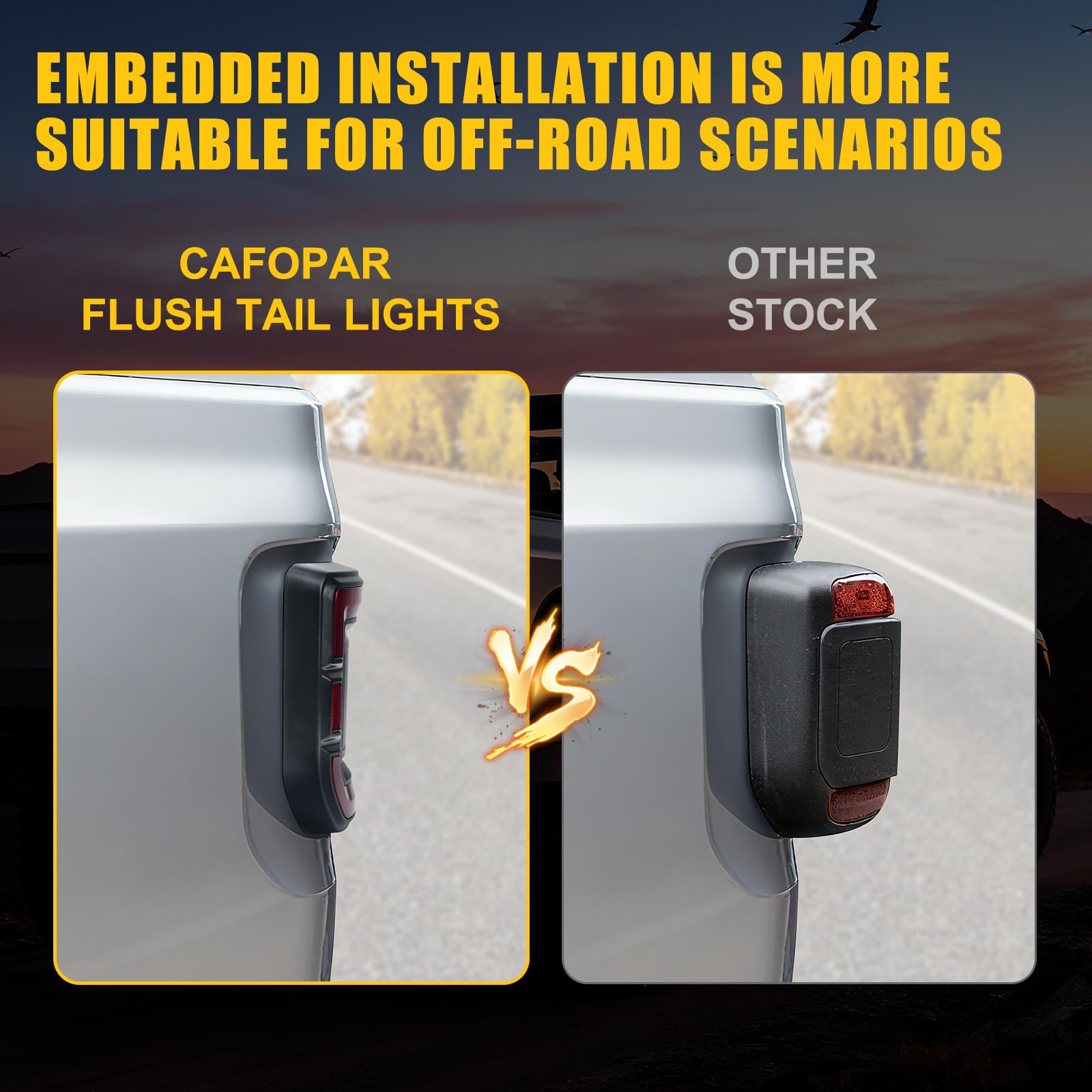 CAFOPAR DOT LED tail light sequential turn signal adds modern, noticeable signaling.