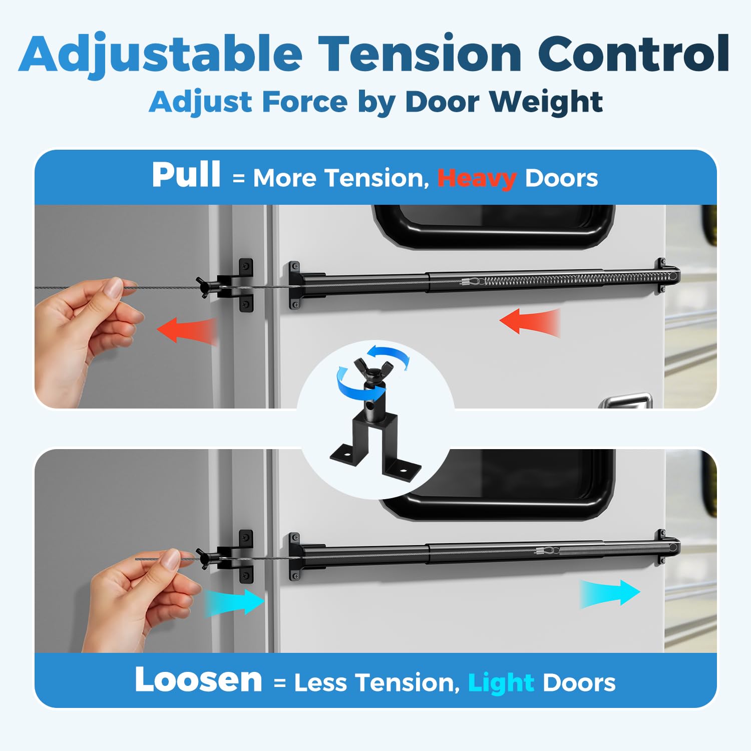 Calanofin universal fit works on most RV screen doors.