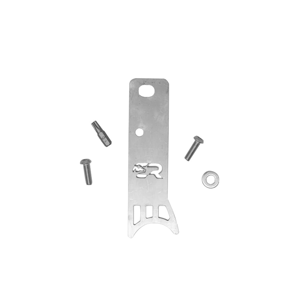 Cali Raised LED theft protector in durable steel construction withstands weather on Toyota Tacoma