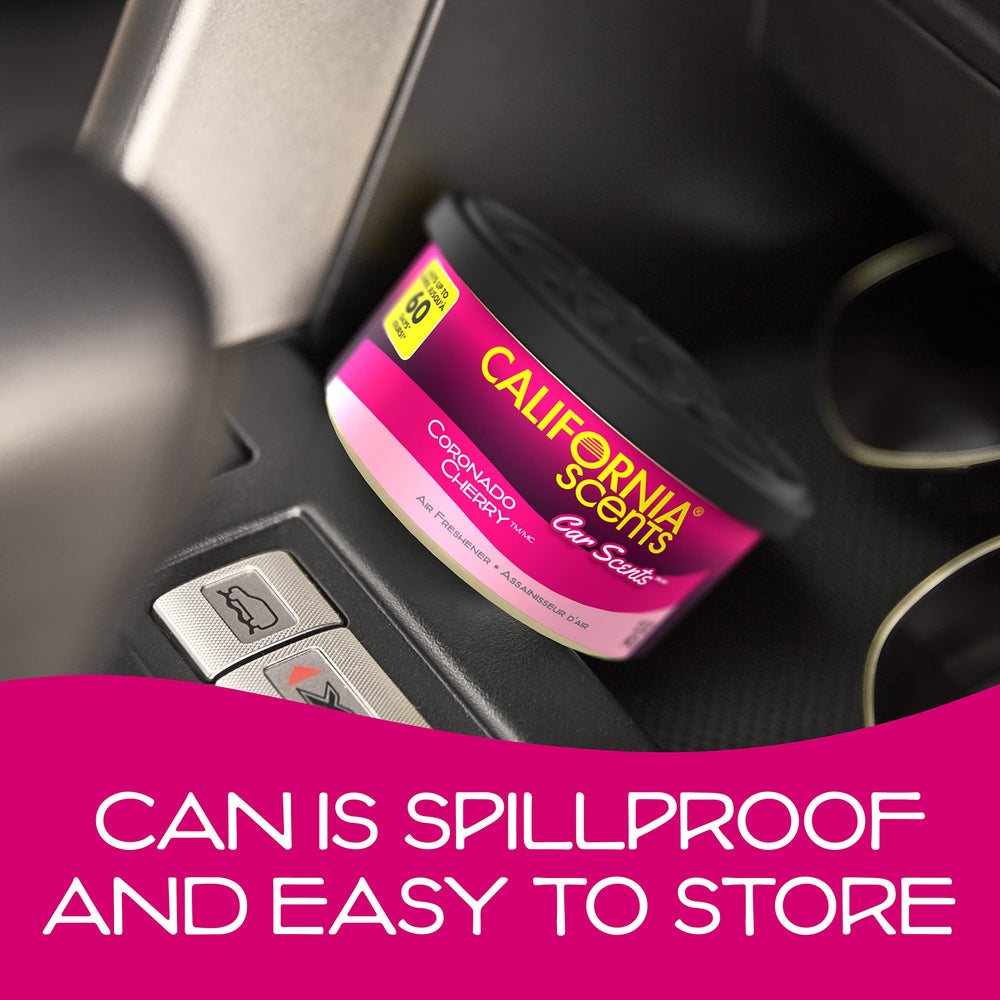 California Scents under-seat placement keeps fragrance at hand without clutter.