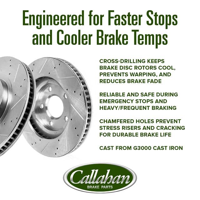 Callahan Brake Parts Camry front ceramic pads with hardware reduce noise and ensure smooth braking