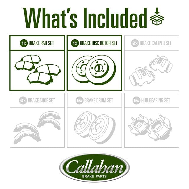 Callahan BRAKE PARTS ceramic pad set reduces noise for quieter ride