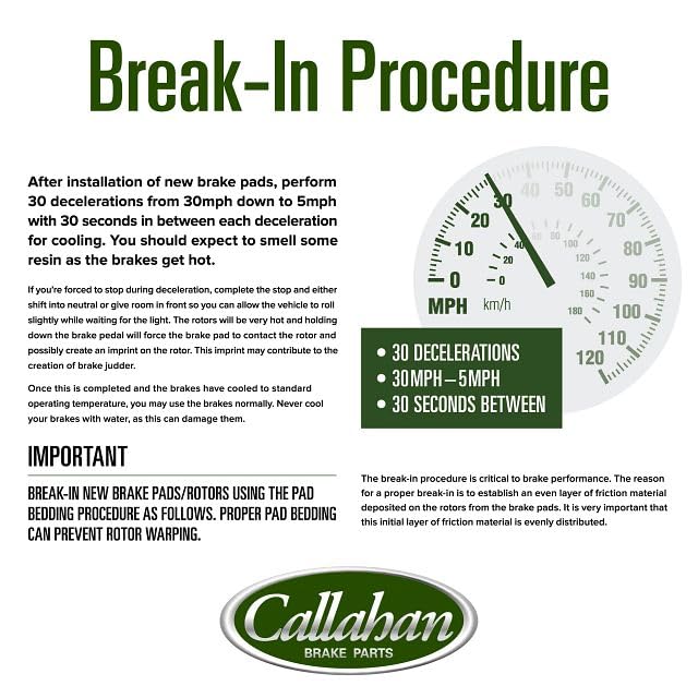 Callahan drilled and slotted rotors improve heat dissipation and braking consistency.