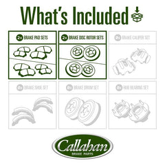 Callahan Brake Parts rear drilled and slotted rotors provide steady stopping power.