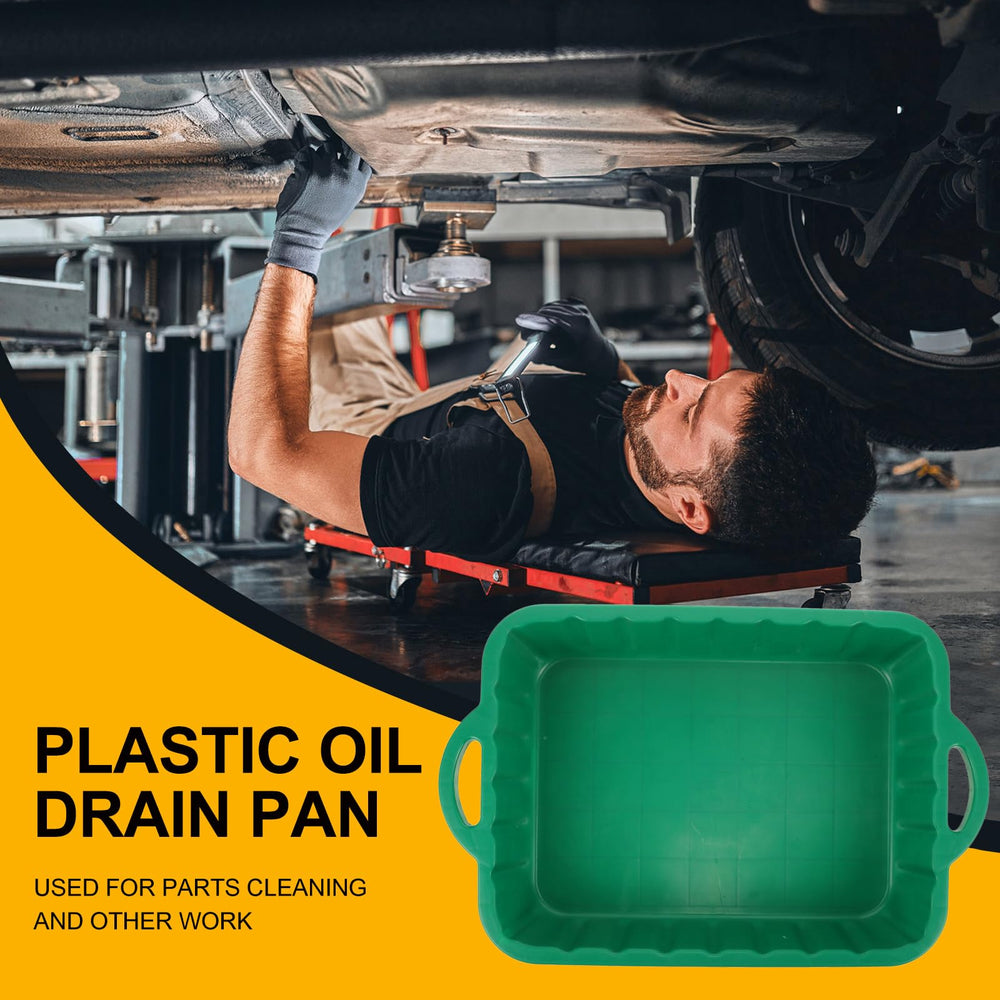 Smooth interior of CALLARON oil drain pan facilitates residue-free pouring.