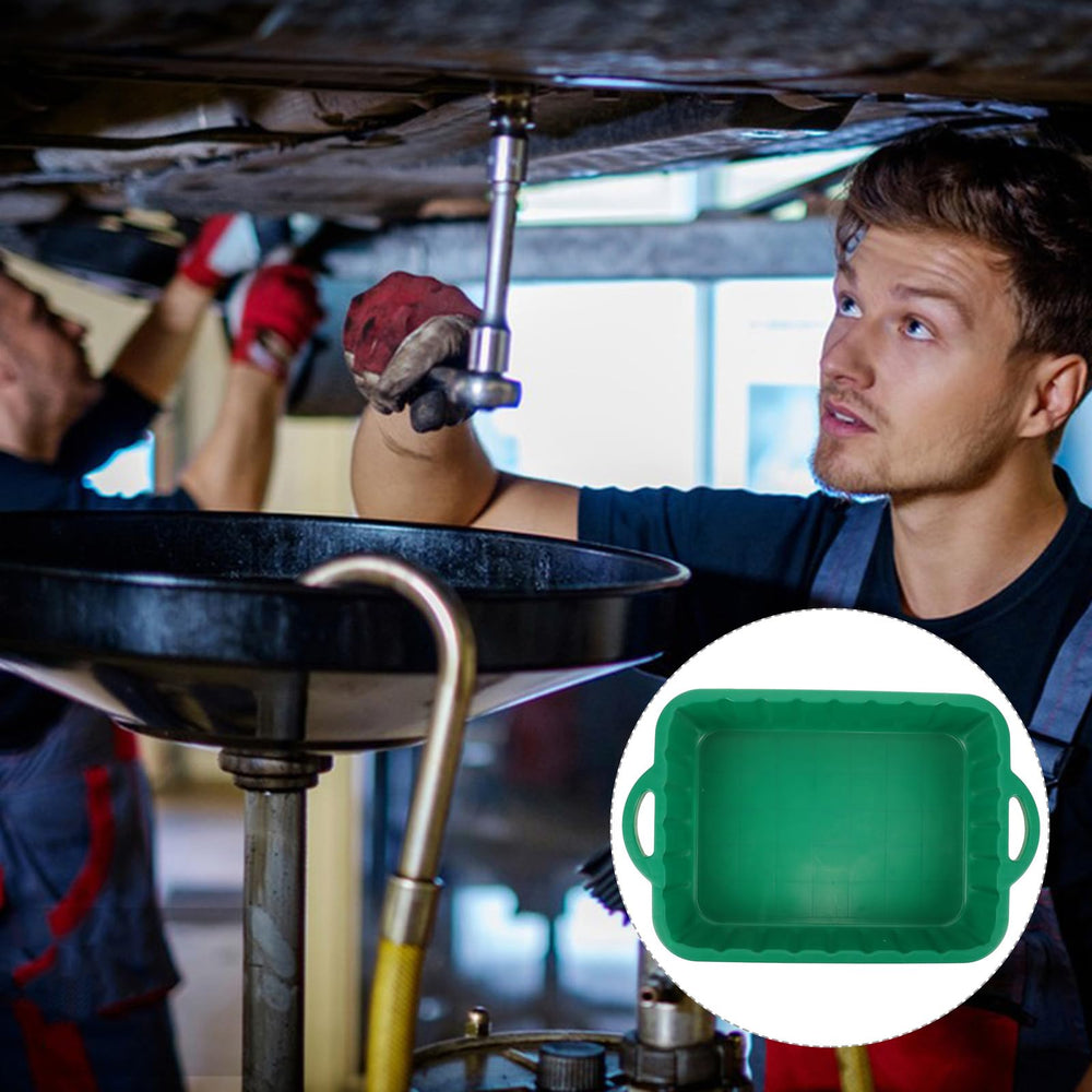 CALLARON pan used for coolant and oil during automotive servicing.
