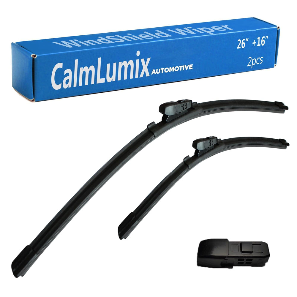 CalmLumix wiper blades 26-16in kit installed for all-season visibility