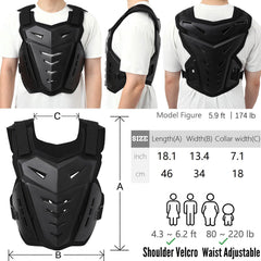 CALOPET Light Upgrade Chest Armor back view emphasizes sturdy outer shell and back protection.