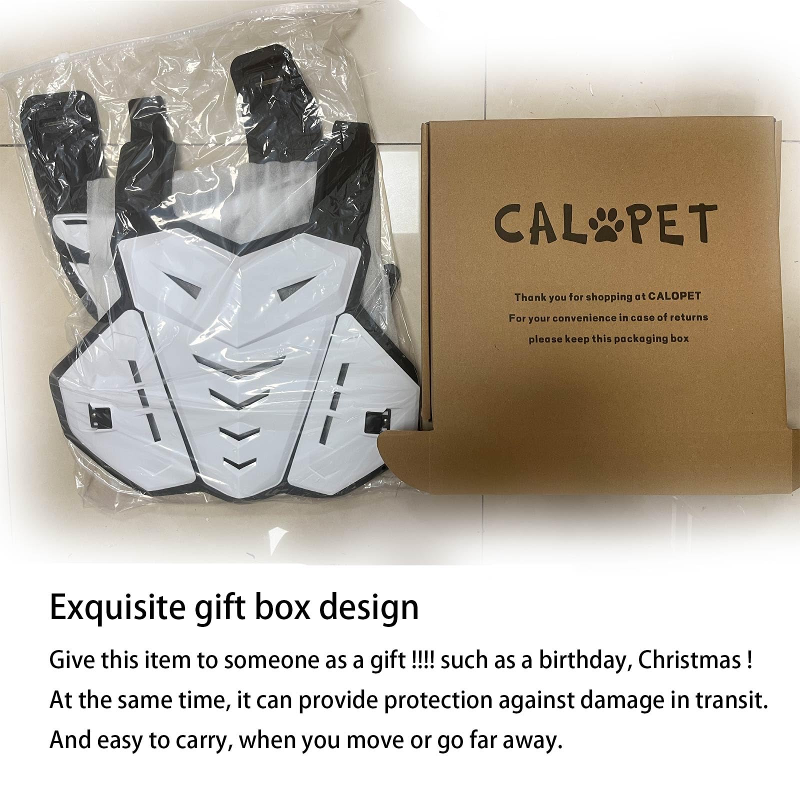CALOPET Light Upgrade Chest Armor breathable materials support long rides.