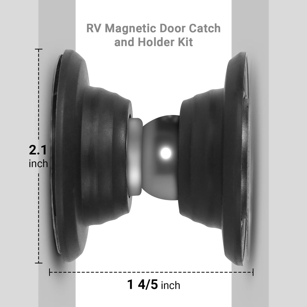 CALPALMY RV door catch installation shown tool-free and damage-free.