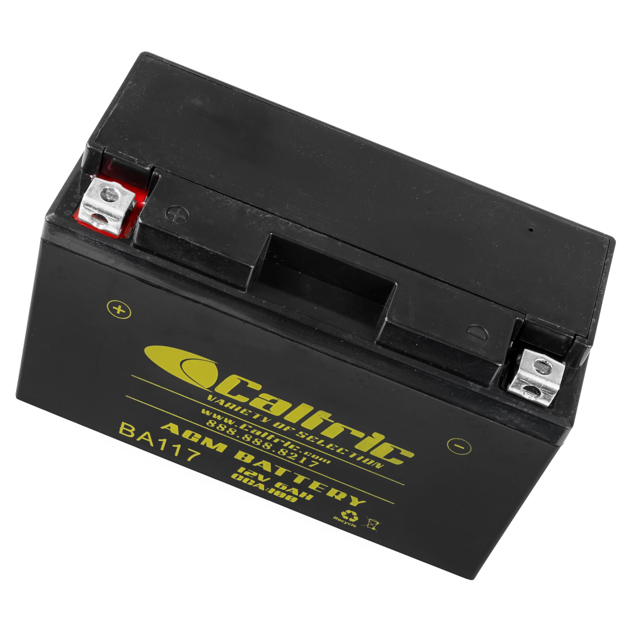 Caltric AGM battery compatibility chart on case for Yamaha and partners
