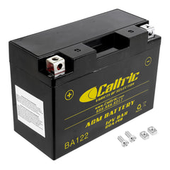 Caltric AGM battery for Yamaha Raptor 700 compatibility with simple installation.