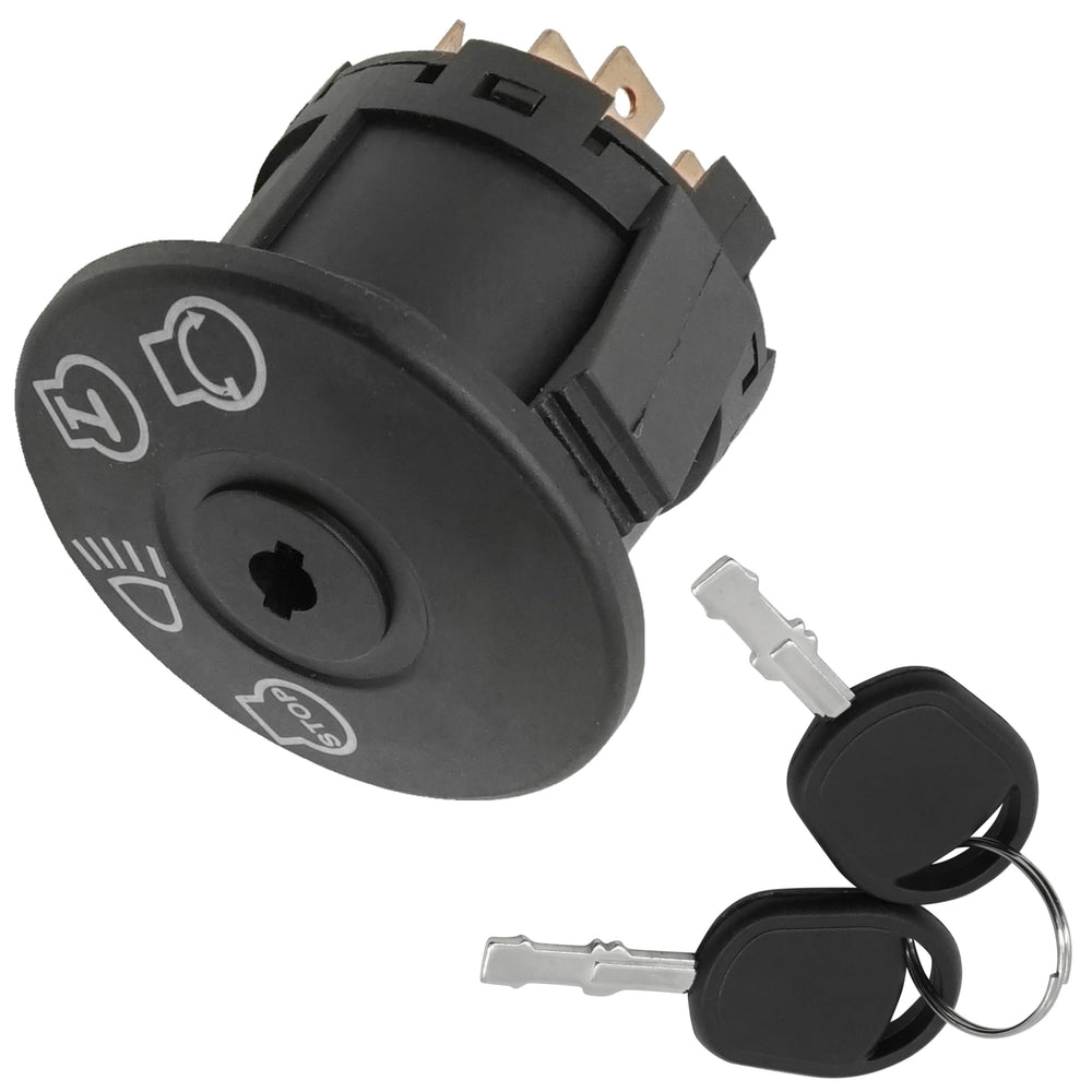 Caltric ignition switch rotated to demonstrate user-friendly interface