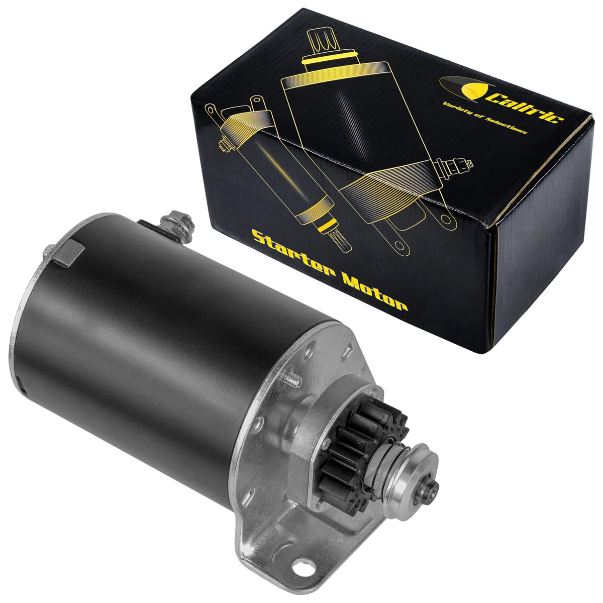 Caltric starter for John Deere 20hp shows broad compatibility for reliable starts.