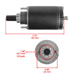 Caltric starter mounting pattern aligns with Kohler M8-M16 engines for secure install.