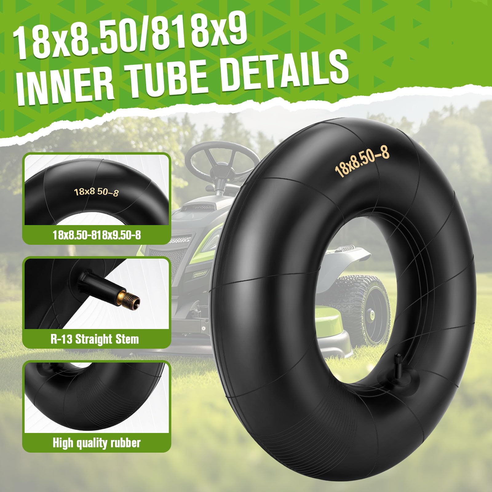 CALU LUKY 18x9.50-8 inner tube with TR13 valve for upgrades