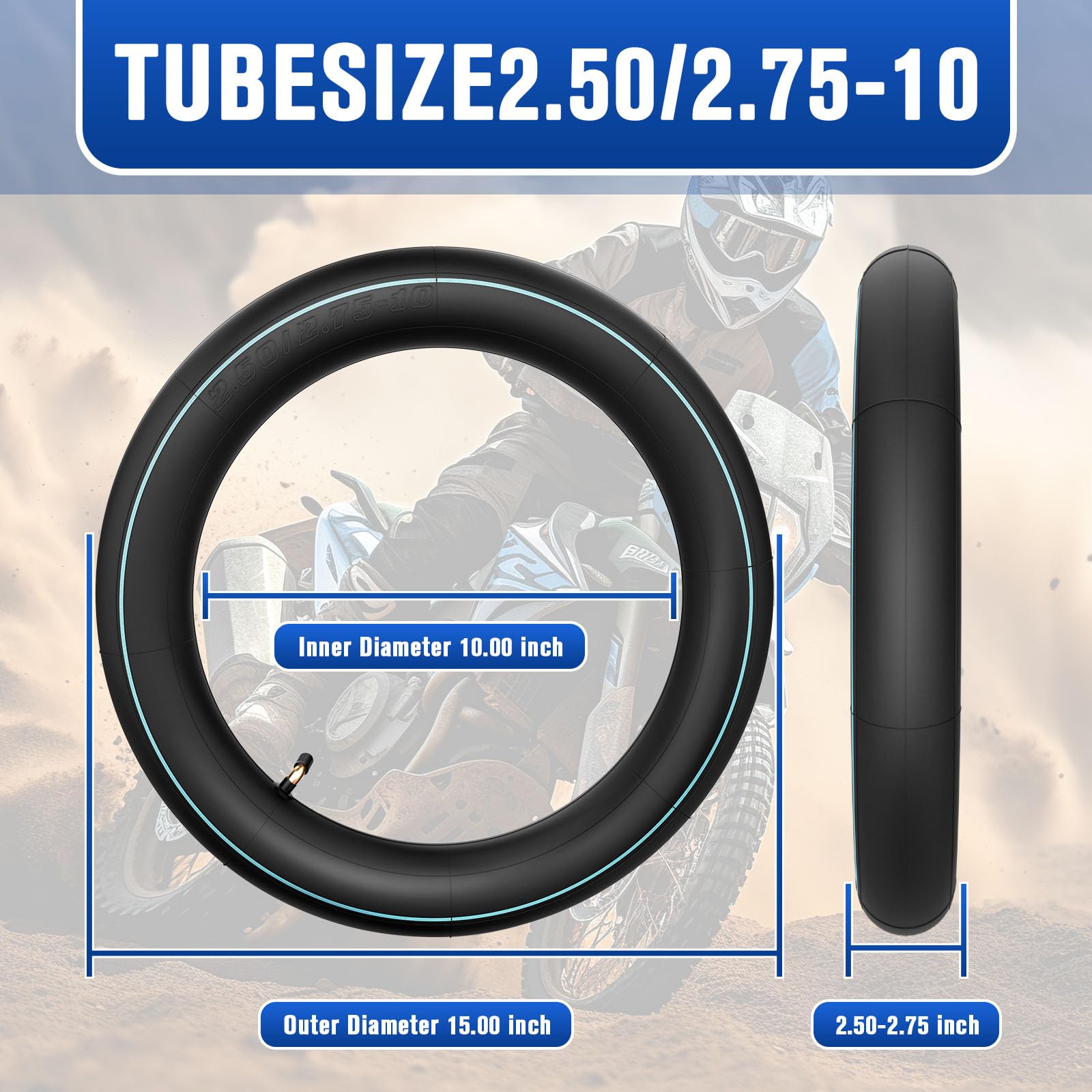 CALU LUKY Razor MX650 rear-tire tube designed for back tire use.