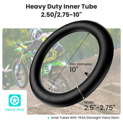 CALU LUKY thick butyl inner tube with self-seal surface improves puncture resilience.