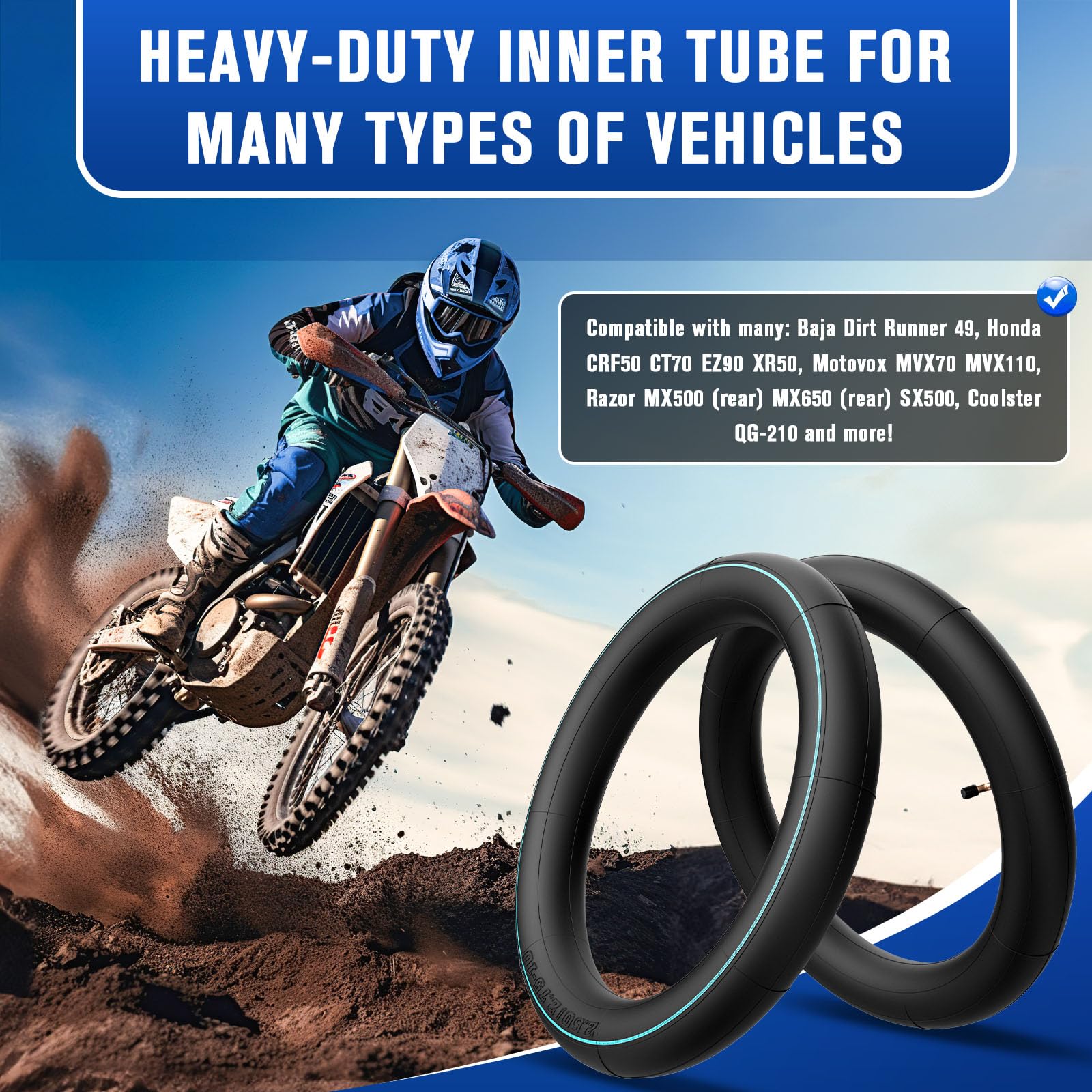CALU LUKY Yamaha PW50 compatible inner tube for quick service.