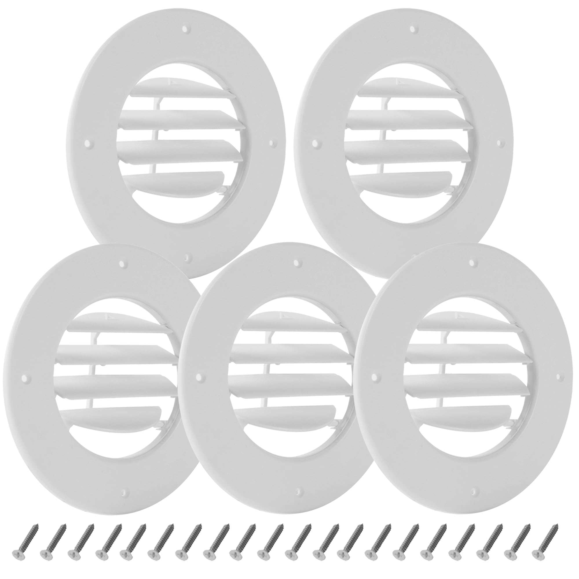 Calvana 6.5-inch RV ceiling vent cover in white directs airflow for better cabin comfort
