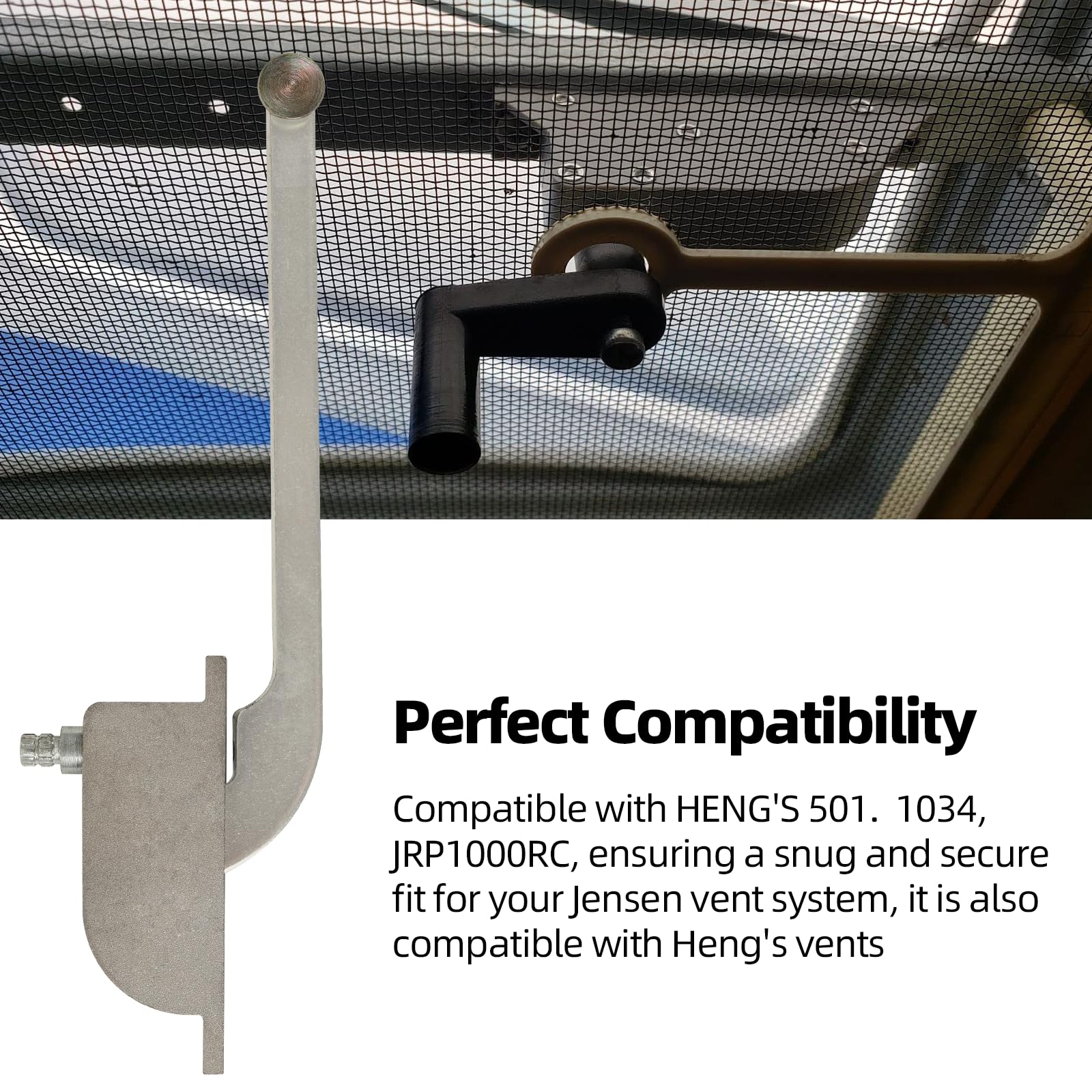 Easy installation with Calvana vent operator for quick RV upgrades.