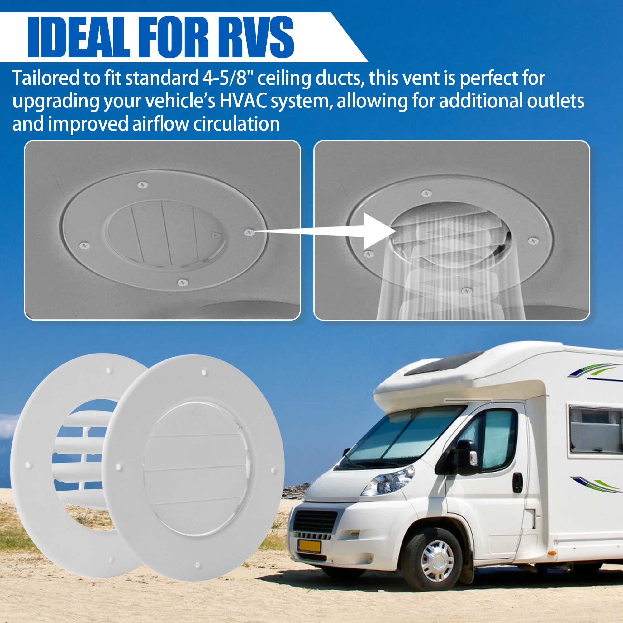 Calvana rotatable louvers vent cover lets you direct airflow precisely
