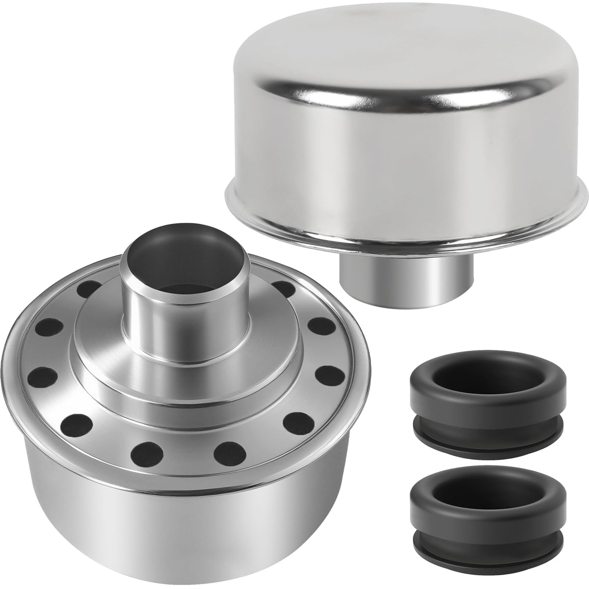 Calvana round breather with 1in tube fits a 1-1/4in hole for airflow.
