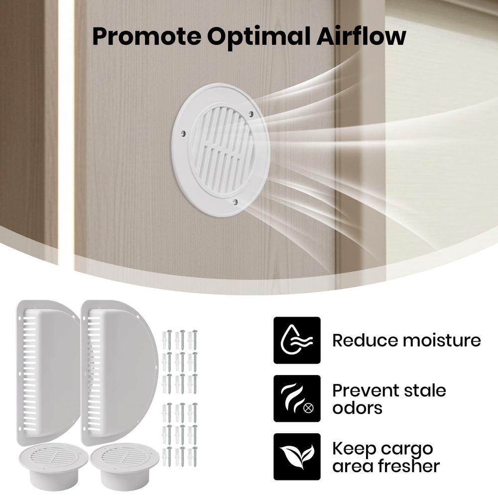 Calvana vent cover bolt-on installation enables quick DIY mounting.