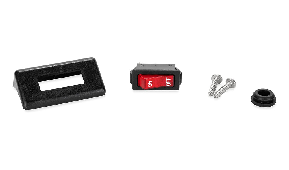 Camco 11773 on/off switch with mounting bracket for easy control.