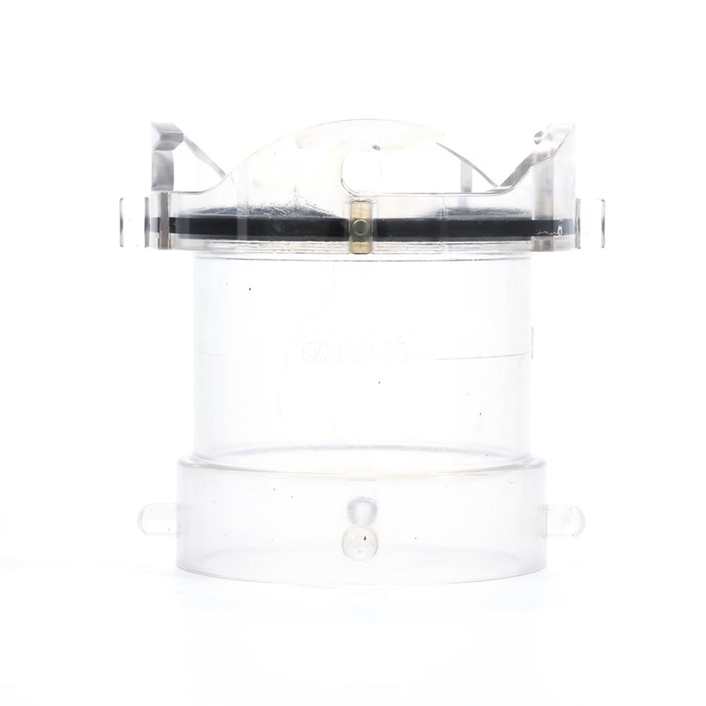 Camco 39562 clear adapter with transparent body shows rinse status clearly.
