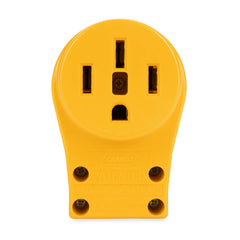 Installation of Camco 50A RV receptacle showing easy wiring and mounting.