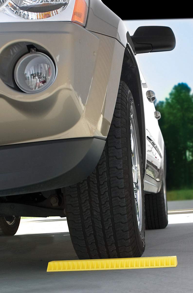 Camco AccuPark durable UV-stabilized resin resists garage wear.