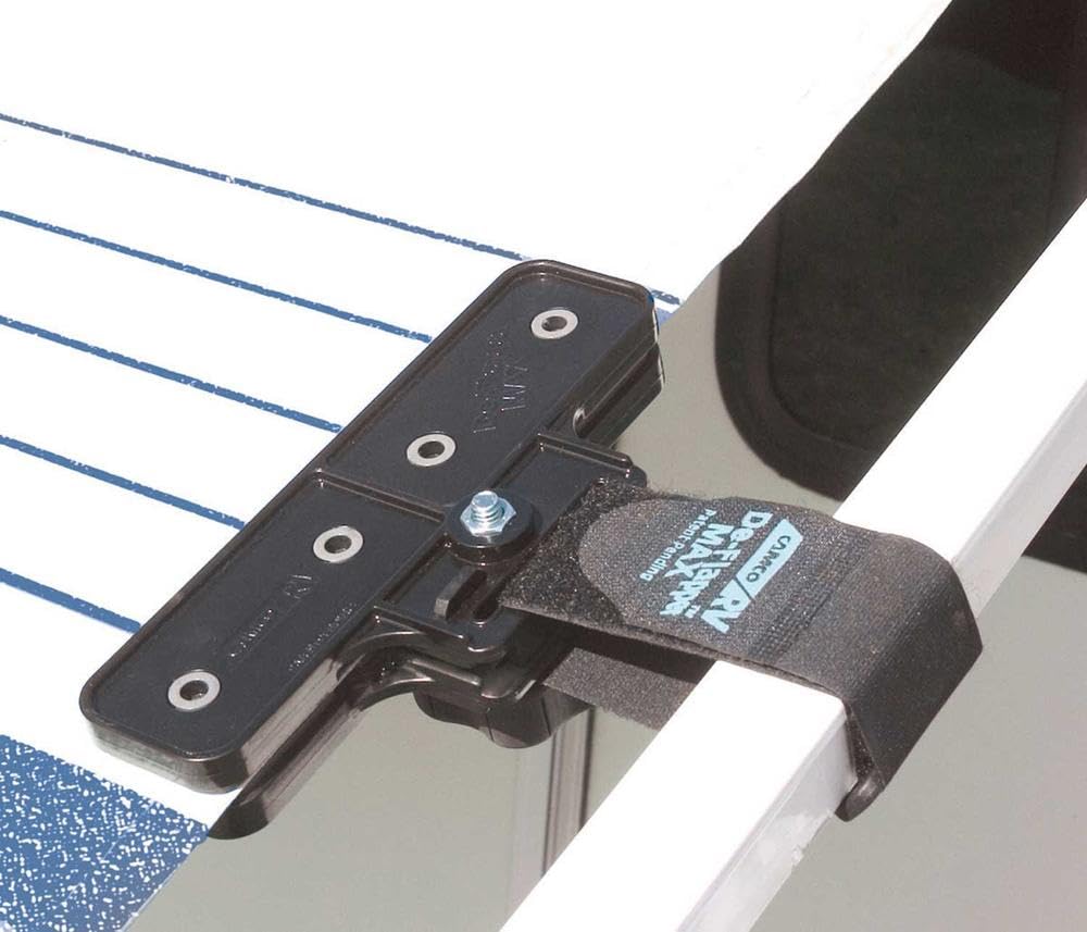 Camco De-Flapper Max gripper detail showing non-marring protection for awning fabric.