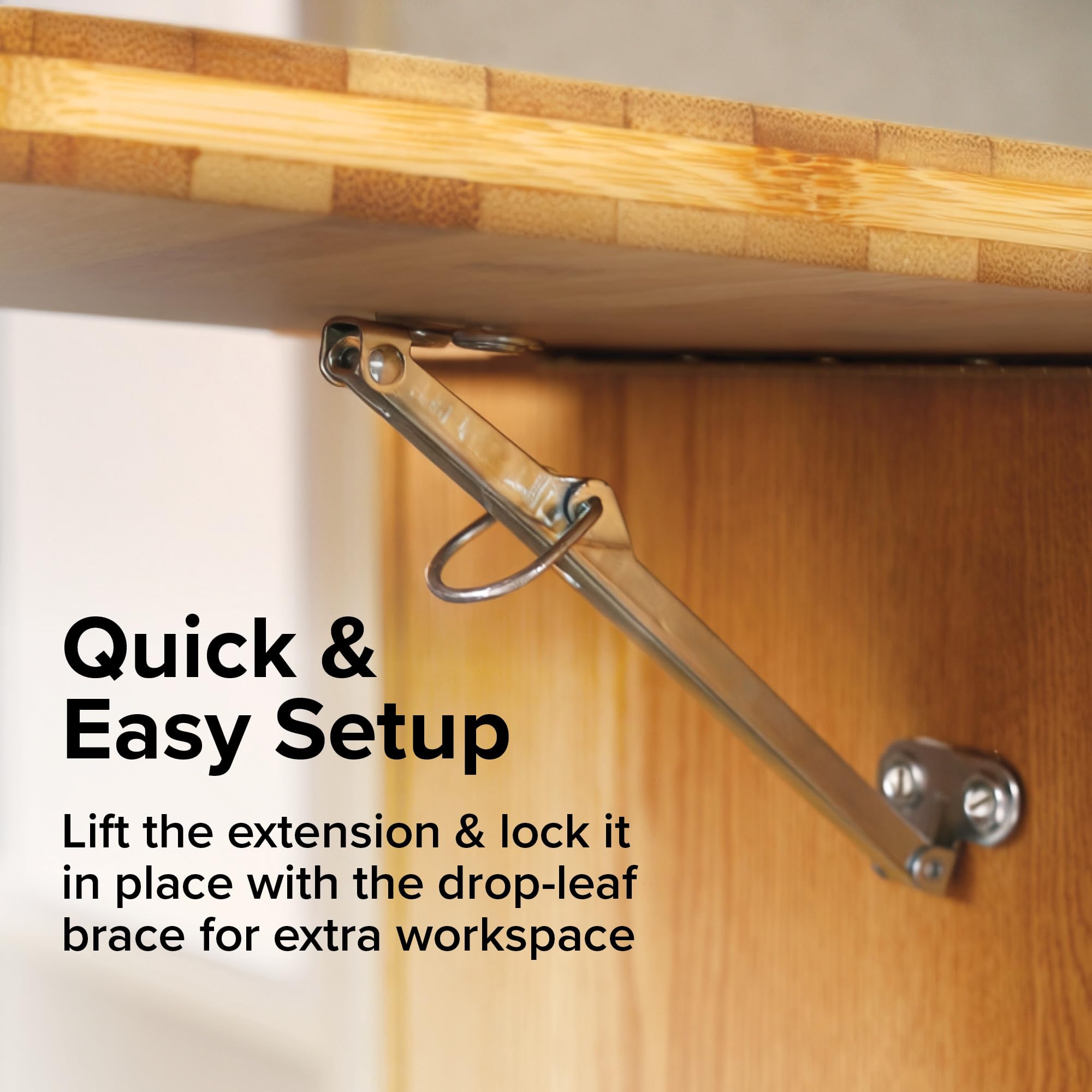 Camco Bamboo surface ideal for chopping and serving on the road