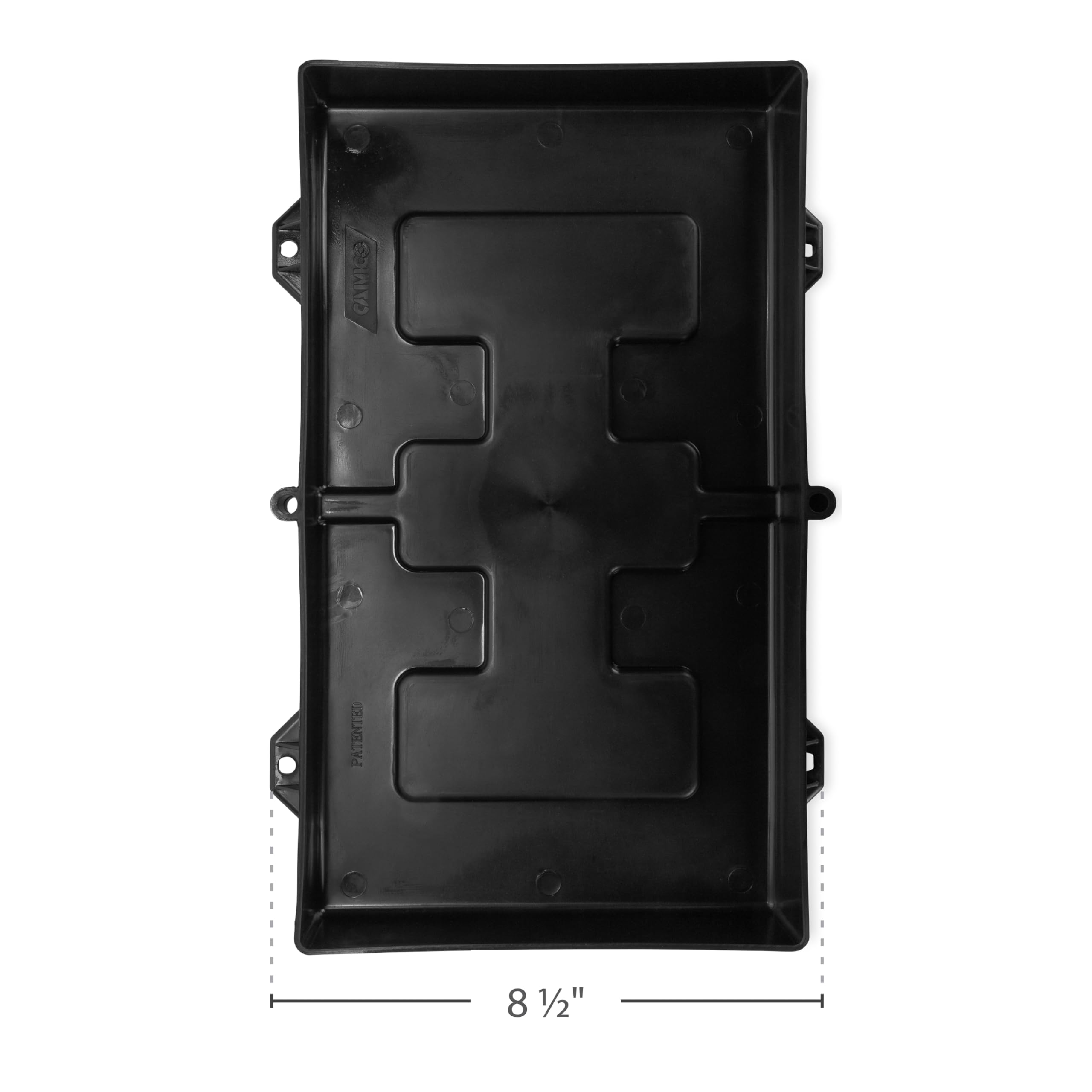 Camco battery hold-down tray assembly with rods cross bar and knobs