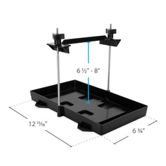 Camco battery hold-down tray side view highlighting durable plastic