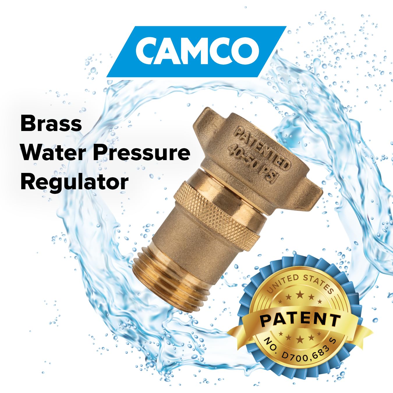 Camco brass RV regulator installation demonstrates easy 3/4 inch hose connection