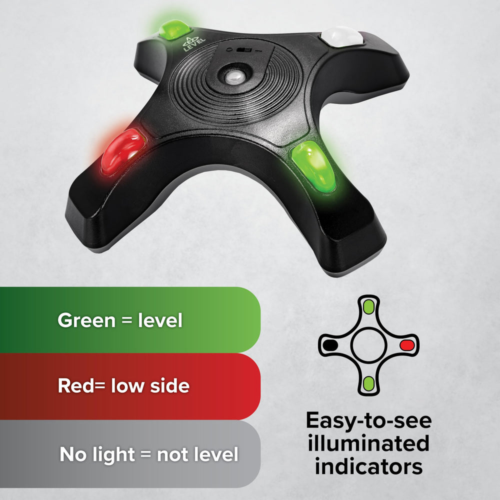 Pre-installed on/off switch on the Camco EZ Level for simple operation.