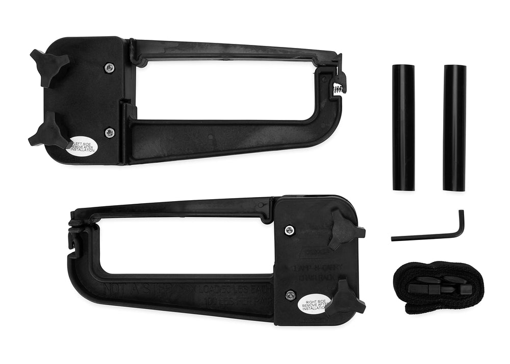 Camco Clamp-N-Carry adjustable strap stabilizes chairs during travel.
