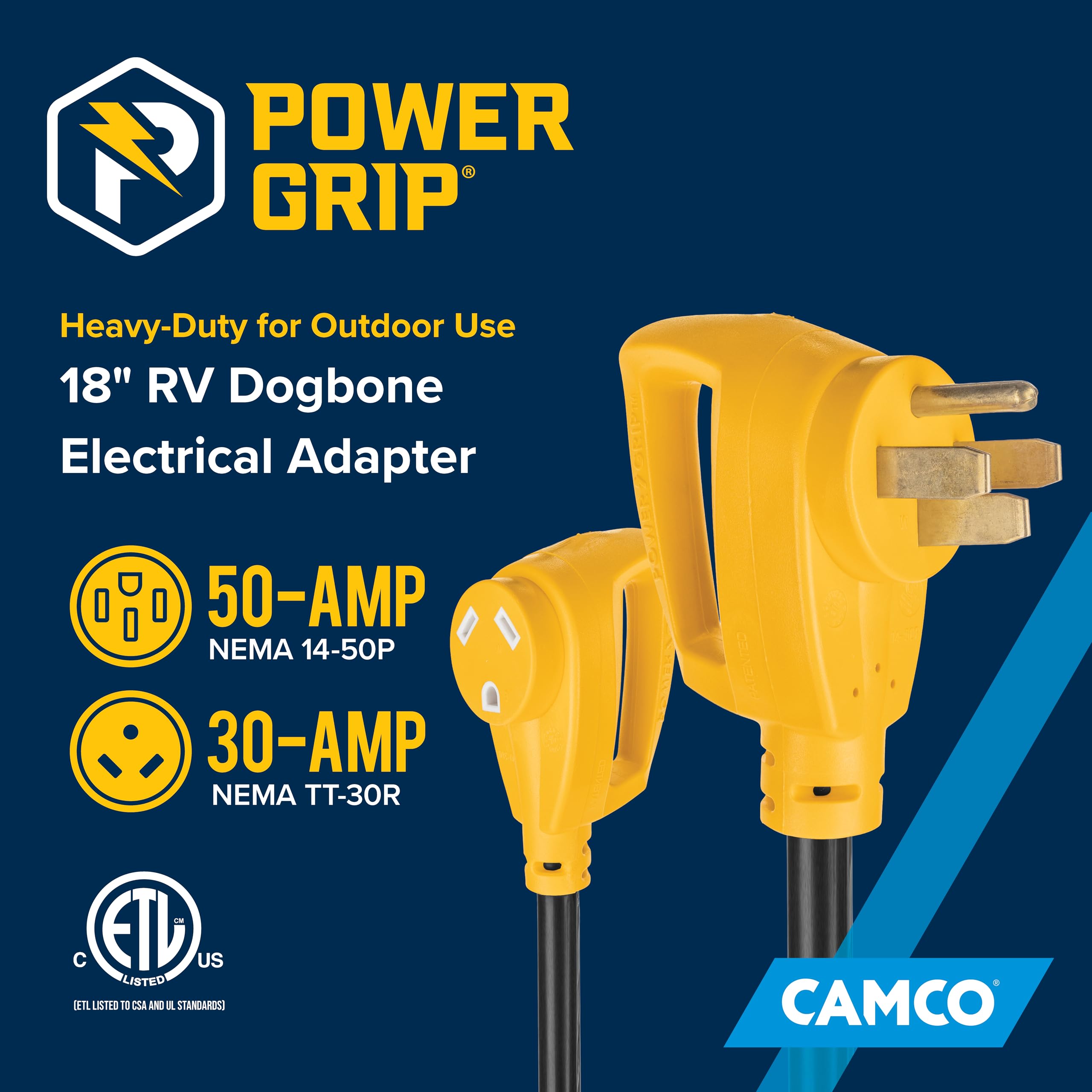 100% copper wires highlight high conductivity for efficient campground hookups